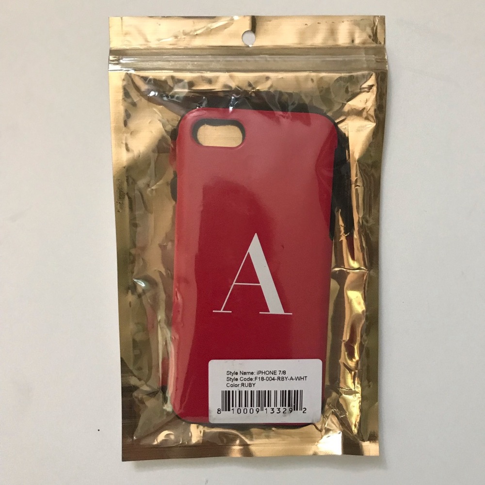 Pop & Suki Red Initial A iPhone 7/8 Case